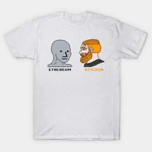 Bitcoin Chad Face Pixel Art T-Shirt